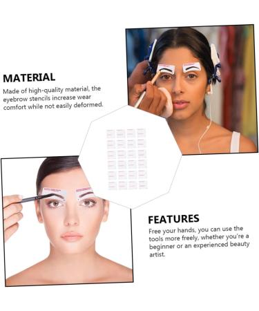 MAGICLULU 480 Pcs Eyebrow Stickers Eyebrow Card Brow Makeup Stencil Non-woven Fabric White Disposable Tool - Buy Online on GoSupps.com