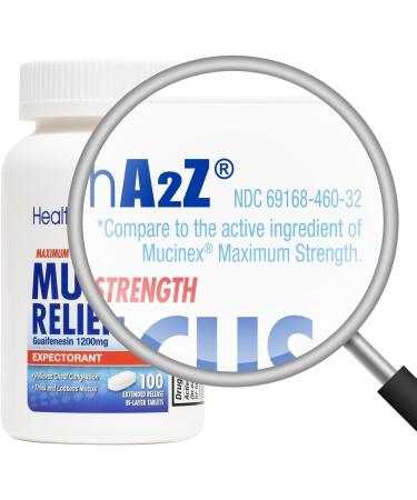 HealthA2Z Decongestant PE & Mucus Relief Maximum Strength | Phenylephrine HCl 10mg 300 Tablets | Guaifenesin 1200mg 100 Tablets - Buy Online on GoSupps.com