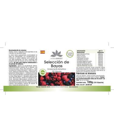 Berries Mix with Concorde Blackberries Elderberry Raspberry Blueberry Blackcurrant Red Gooseberry Cranberry and Spirulina 120 Capsules | herba direkt German Pharmacy Quality - Buy Online on GoSupps.com