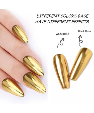 Metallic Painting Gel Nail Polish - Super Bright Mirror Gold Effect Nail Polish - Super Glossy Mirror Finish 3D Metal Painting Gel Drawing DIY Nail Art - Buy Online on GoSupps.com