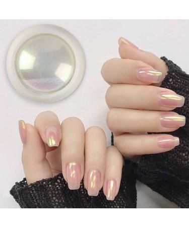 Gzmayuen Nail Powder Set - Pearl & Chameleon Glitter Holographic Chrome Mirror Finish | 2pcs - Buy Online on GoSupps.com