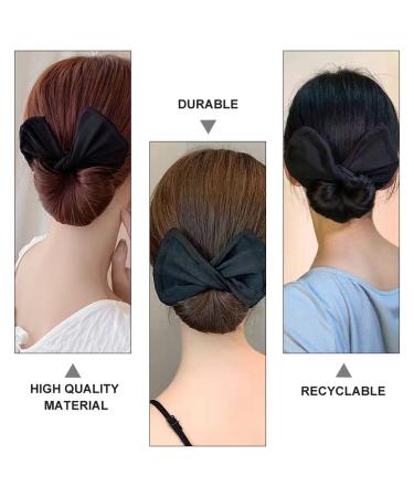 Solustre 3-Piece Hair Bun Maker Set - Reusable Flexible Rolls & Headband Hair Accessories for Women & Girls - Perfect for Stylish Updos - Black - Buy Online on GoSupps.com