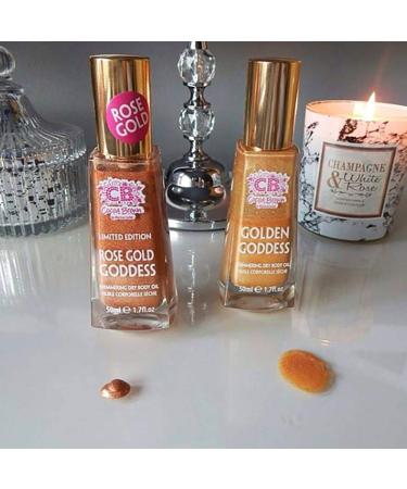 Cocoa Brown Goddess Highlighter - Rose Gold Bronzing Shimmer Oil for Face & Body (1.7 oz) | Shimmer Tanning Oil - International Shipping Available - Buy Online on GoSupps.com