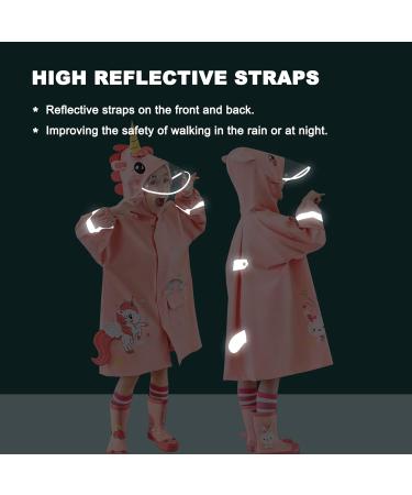 Kids Unicorn Raincoat | Waterproof Rainsuit for Boys & Girls | Toddler Poncho | 3D Cartoon Design | Size S/80-95 CM - Buy Online on GoSupps.com