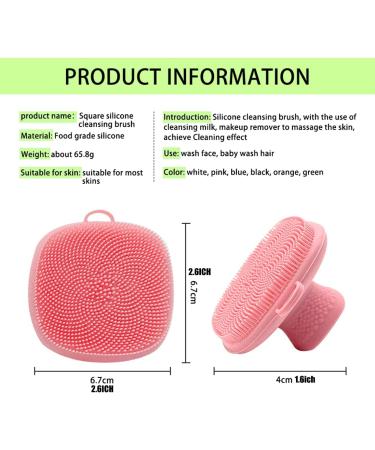 Silicone Facial Cleaning Brush - Deep Clean & Remove Blackheads | 2x Pink Manual Scrubber Pads - Buy Online on GoSupps.com