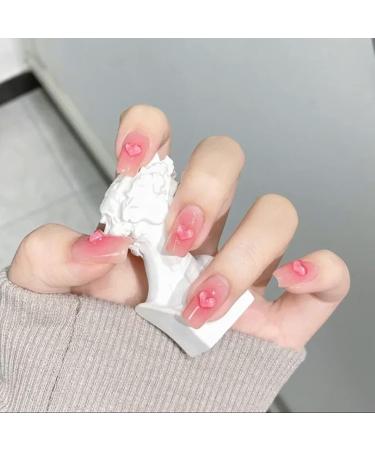 200PCS 3D Heart Nail Art Charms - Clear Acrylic Rhinestones for Women & Girls DIY Manicure - Buy Online on GoSupps.com