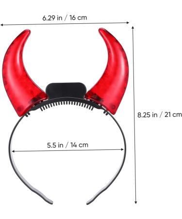 Didiseaon Red Led Devil Horn Headband Novelty Devil Horns Hairband Flashing Demon Hair Hoop Luminous Ox Horns Devil Costume for Halloween Fancy Dress Cosplay - Buy Online on GoSupps.com