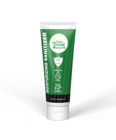 Hand and Body Sanitizer Moisturizer | Alcohol-Free Formula Kills 99.9% of Germs Using Antiseptic 'BZK' | Fragrance & Paraben Free | Lasting Up To 24 Hours | For All Ages and Skin Types (2.25 Oz) 2.25 Ounce Tube