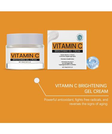  AJOG Vitamin C Radiance Revitalizing Gel Cream a moisturizing cream enriched with vitamin C hyaluronic acid and collagen reduces fine lines brightens the skin for all skin types (3 PCS) - Buy Online on GoSupps.com