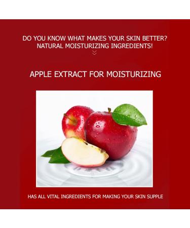 VENZEN Red Apple Skin Moisture Face Mask - Hyaluronic Acid 10 Pack (25g Each) | Refreshing Facial Care for Hydration & Replenishment - Buy Online on GoSupps.com