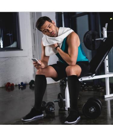 Hycoprot Compression Stockings - 3 Pairs for Men & Women | 15-20 mmHg Support Socks for Fitness Running Cycling & Travel | Black L-XL - Buy Online on GoSupps.com