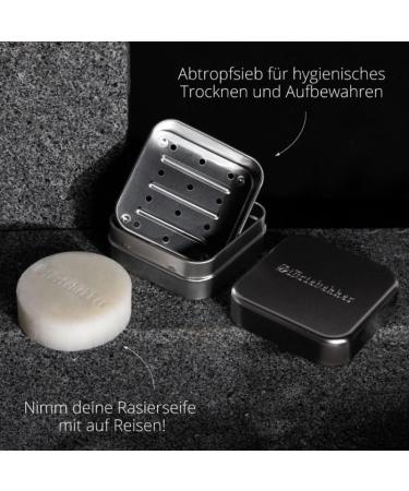 St rtebekker Shaving soap and soap box set Aluminium soap box with shaving soap in different variations Vegan shaving soap handmade in a soap factory - Buy Online on GoSupps.com