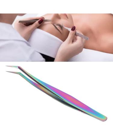 Colorful Stainless Steel Eyelash Tweezers for Perfect Extensions - Long Sloping Design for Home Use - Buy Online on GoSupps.com