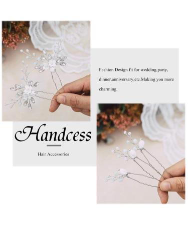 Handcess Wedding Hair Needles & Rhinestone Flower Clips - 5-Piece Bridal Accessories for Women and Girls - Buy Online on GoSupps.com