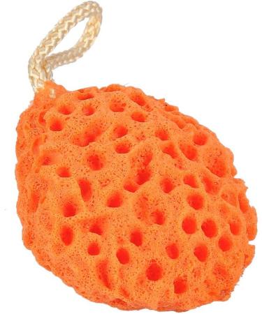 Body Shower Sea Sponge - Soft Exfoliator Spa Scrubber Ball (Orange) for Ultimate Bath Cleaning | International Shipping Available - Buy Online on GoSupps.com