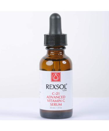 REXSOL 21% Advanced Vitamin C Serum | Organic Natural Dark Spot Corrector for Face | 30ml - Buy Online on GoSupps.com