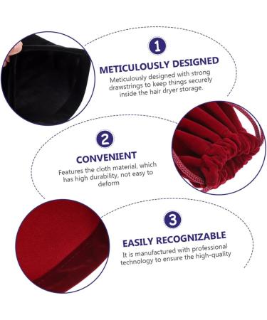 NOLITOY 8 Pcs Storage Bag Portable Bags Hair Tools Travel Bag Hair Dryer Pouch Bag Storage Organizer Fabric - Buy Online on GoSupps.com