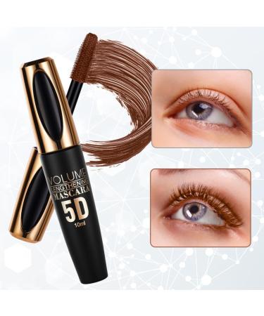 LOPHE 5D Silk Fiber Eyelash Mascara Volume Mascara with Soft Mascara Brush Long Lasting Waterproof SmudgeFree Mascara with False Eyelash Effect Brown - Buy Online on GoSupps.com