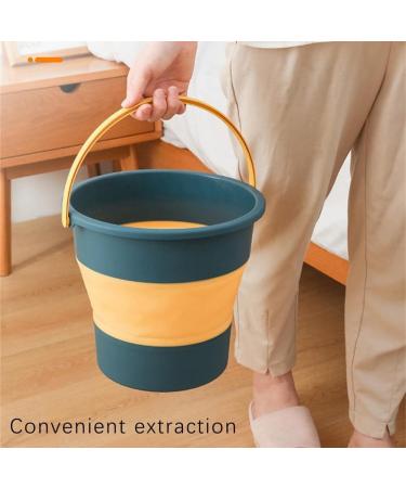 rumoe Bucket Plastic Bucket Telescopic Portable Foot Bucket Foldable Portable Car Wash Bucket Easy to Use -B Green - Buy Online on GoSupps.com