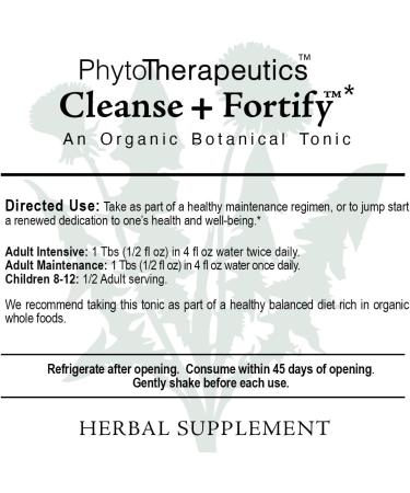 Organic Herbal Detox Cleanse + Fortify Supplement - 16 fl oz (32 Servings) - Buy Online on GoSupps.com
