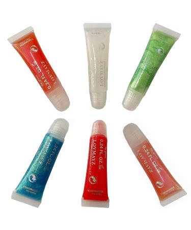Lip Gloss Set for Kids Teen Girls and Women Strawberry Flavors Kids Friendly Party Gift Ages 5+ (6PK lip gloss) 6PK lipgloss