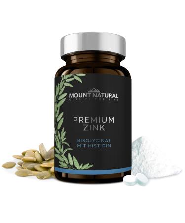 Premium zinc 180 very small tablets 5 instead of 11mm-highly bioavailable zinc-bisglycinat chelat with L-Histidin.Laboratory test.Without additives.High dose vegan from Germany test winner 2020