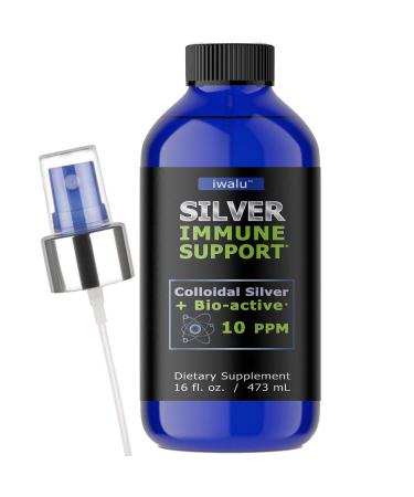 Colloidal Silver Spray: Adults - Kids Internal Or Topical Bioactive Silver Solution Oxygenated Defense Support 9999 Pure Ionic Silver Water Eyes Ear Nose Throat Relief Dog Cat Pet Safe 16 Oz 16 Ounce Colloidal Silver Immune