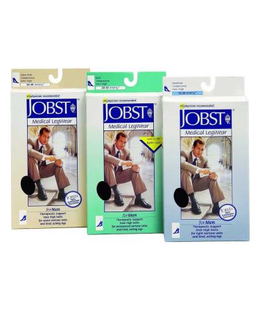 Men's 20-30 mmHg Closed Toe Thigh High Support Sock Size: Medium