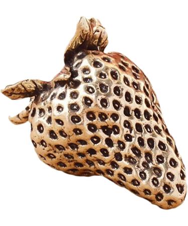 Warmhm 3pcs Brass Strawberry Home Decor Statue Strawberry Decor Brass Adornment Strawberry Ornament Brass Fruit Ornament Small Desktop Decor Brass Figurine Brass Decor Ornaments Delicate Goldenx3pcs 4.50X3.50X3.50CMx3pcs - Buy Online on GoSupps.com