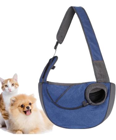 Pet Sling Carrier for Small Dogs & Cats | Adjustable Washable Breathable Tote Bag - Neflum L Denim Color - Buy Online on GoSupps.com