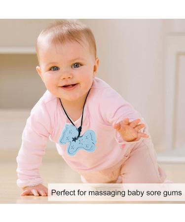 Sensory Chew Necklace for Kids - 5pcs Silicone Teether Set for Boys and Girls | Teething Toys for Gum Massage and Oral Sensory Relief - Chewy Necklaces Biting Aid (Light Blue) - Buy Online on GoSupps.com