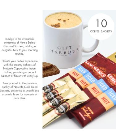 Gift Harbour Coffee & Biscuit Hamper - Assorted Shortbread, Biscuits, Fudge & Chocolate - Perfect Coffee Gift Set for Women & Men - Buy Online on GoSupps.com