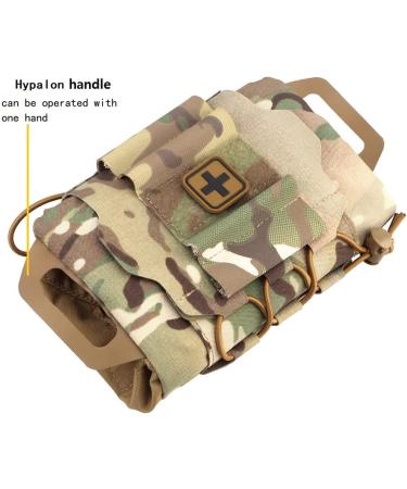Tactical Military MOLLE First Aid Bag - Survival Two Piece Med Roll Carrier with Hypalon Handle - Buy Online on GoSupps.com