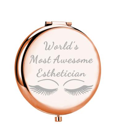 UJIMS Esthetician Gifts Lashes Girl Artist Compact Makeup Mirror Makeup Graduation Pocket Mirror Estheticians Appreciation Gifts (Esthetician Makeup Mirror)