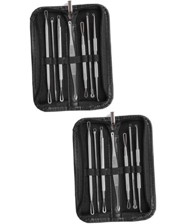 PLAFOPE 14 Pcs Blackhead Removal Extractor Tools Comedone Extractor Blackhead Extractor Silver - Buy Online on GoSupps.com