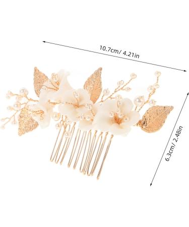 DEARMAMY Bride Hair Comb Wedding Hair Comb Clip Bride Flower Hairpin Women Hair Accessory - Buy Online on GoSupps.com
