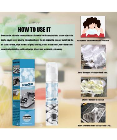 KKNC Kitchen Heavy Oil Stain Foam Magic Cleaner Specialty Kitchen Degreaser Cleaner Multi-Purpose Foam Cleaner Range Hood Cleaner Remove Kitchen Grease and Grime (1pcs) - Buy Online on GoSupps.com