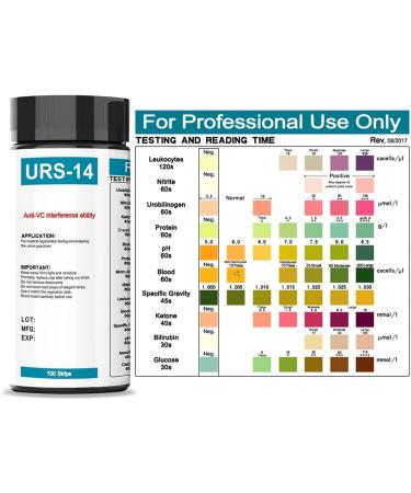 Frunimall Urine Test Strips Kit - 100 Pieces for Glucose Ketones Leukocytes & Protein Analysis - Reliable Keto Urine Testing - Buy Online on GoSupps.com