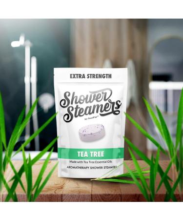 FuzziFizz Shower Steamers - Aromatherapy Essential Oil Scented Shower Bombs for Stress Relief | Tea Tree Bath Vapor - 8 Pack - Buy Online on GoSupps.com