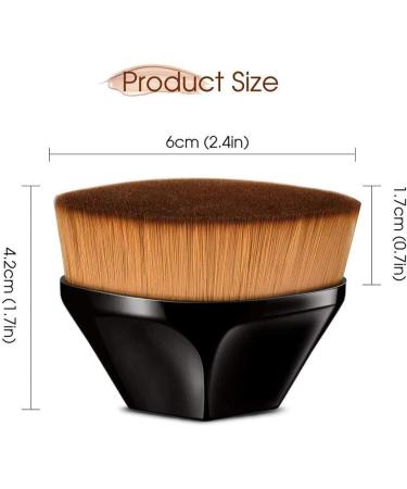 Makeup Brushes Foundation Brushes Foundation Makeup Brush Flat Top Liquid Powder Foundation Brush for Blending Liquid Cream or Flawless Powder (Black) - Buy Online on GoSupps.com