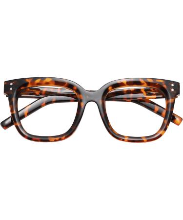 Blue Light Blocking Glasses for Men & Women - Square Demi Brown - Reduce Eye Strain & Improve Sleep - Buy Online on GoSupps.com