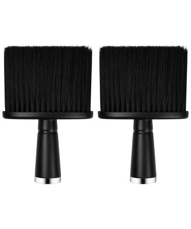 Neck brush 2 pieces of neck brush hairdresser hairdresser hair brush soft nylon hairdresser brush barber brush fiber bristles black hairdresser neck brush for cleaning broken hair on the neck