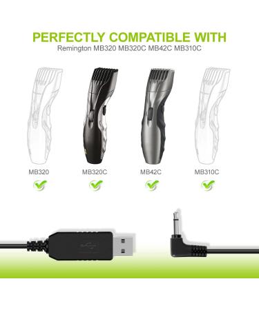 LANMU Charger for Remington MB320C USB Shaver Charging Lead Compatible with Remington Barba Beard Trimmer MB320 MB320C MB42C MB310C MB200 Pa3215U - Buy Online on GoSupps.com