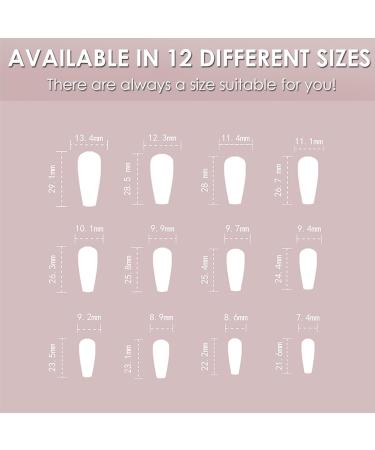 24Pcs Long French False Nails - White Coffin Press On with Nail Glue | Acrylic Stick On, Full Cover French Tips for Women | Nude White French Nail Art - Buy Online on GoSupps.com