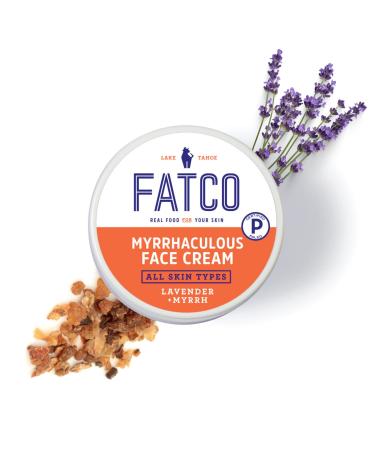 FATCO Organic Myrrhaculous Anti Aging Face Cream and Moisturizer Cream with Tallow and Myrrh - Lavender + Myrrh (1 oz)