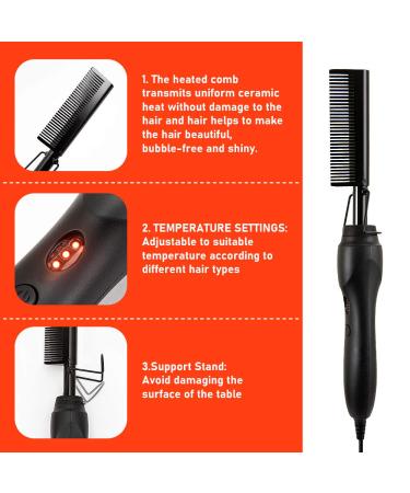 Electric Hot Comb Hair Straightener for African American Hair | Best Electric Straightening Comb for Black Hair - Buy Online on GoSupps.com