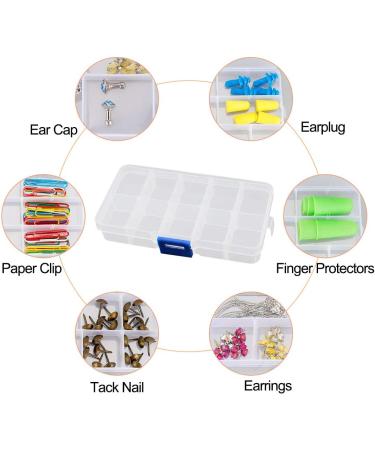 uxcell 2 Pcs Clear Plastic 10 Sections Press Buckle Tablet Box Holder - Organize & Store Tablets Safely | International Shipping Available - Buy Online on GoSupps.com
