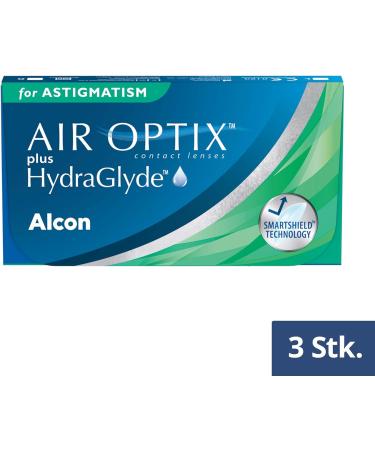 Buy Air Optix Plus HydraGlyde for Astigmatism - Monthly Soft Lenses (3 pcs) | BC 8.7 mm DIA 14.5 mm CYL -1.25 AXIS 180 +3.75 Diopters - International Shipping - Buy Online on GoSupps.com