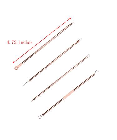 ONLYKXY Rose Gold 4pcs Blackhead Comedone Remover Set for Face Skin Care - Buy Online on GoSupps.com