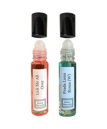 Perfumed Body Oil Samples - Mini Perfumes Women Rollerball Fragrance Oil Small Perfume for Woman Travel Size Cologne 2 pc (Fruity Duo)